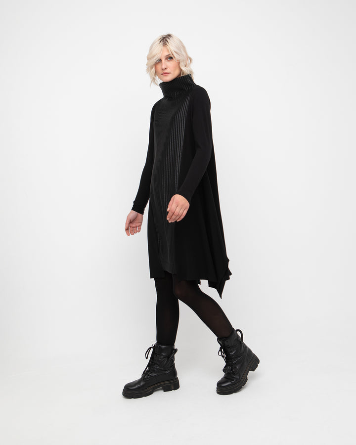 Ozai N Ku Styx Funnel Dress, Black