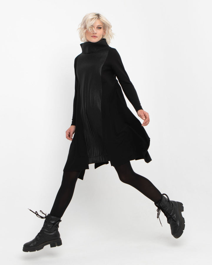 Ozai N Ku Styx Funnel Dress, Black