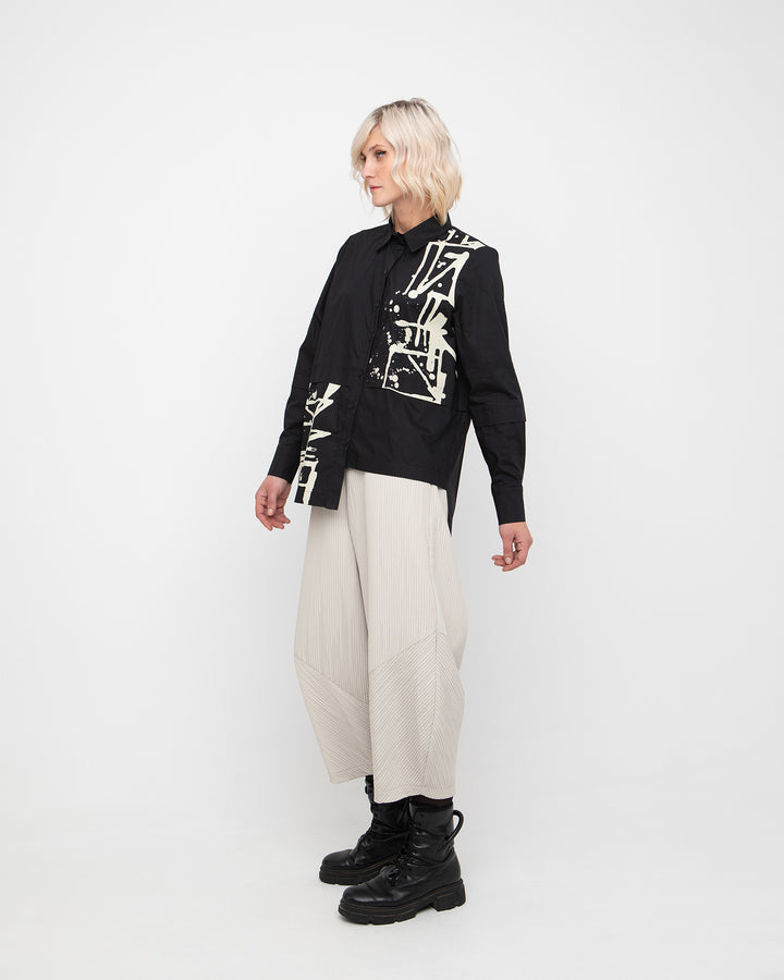 Ozai N Ku Chione Pleated Lantern Pant, Ice