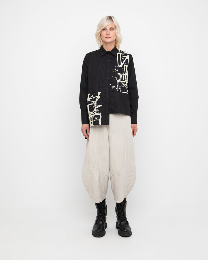 Ozai N Ku Chione Pleated Lantern Pant, Ice