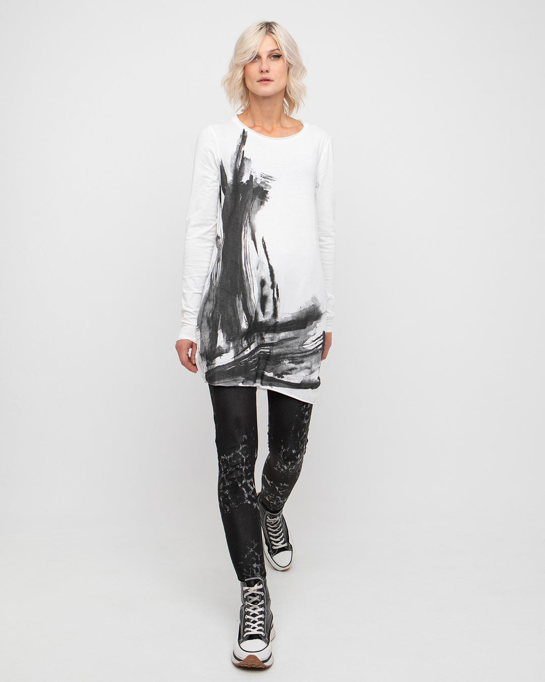 Ozai N Ku Nereid Tunic Tee, White