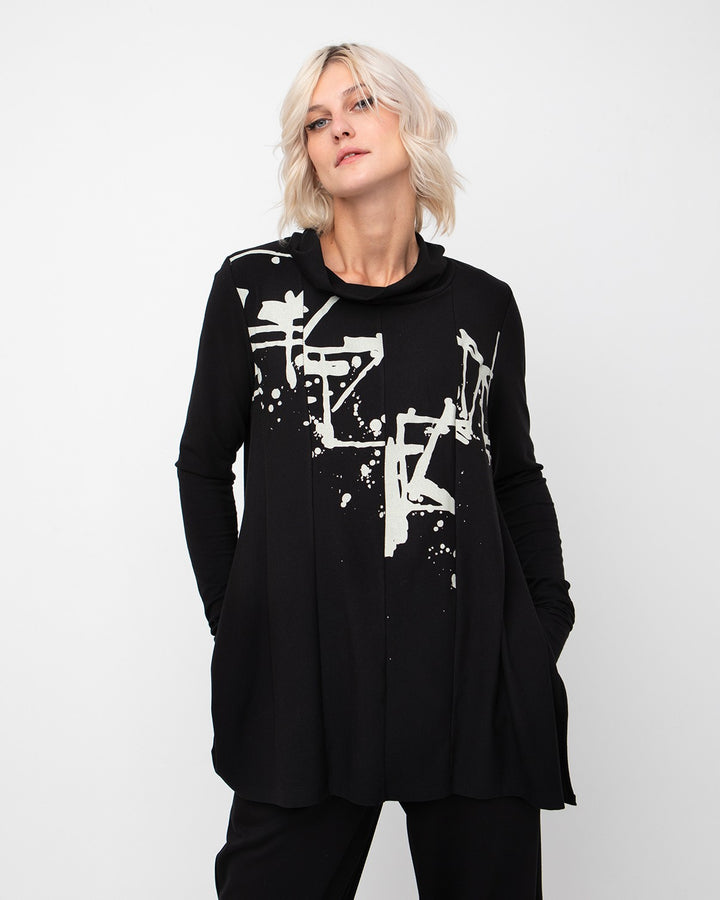 Ozai N Ku Zenith Funnel Tunic, Black