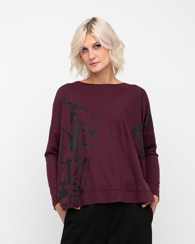 Ozai N Ku Port Tee, Burgundy