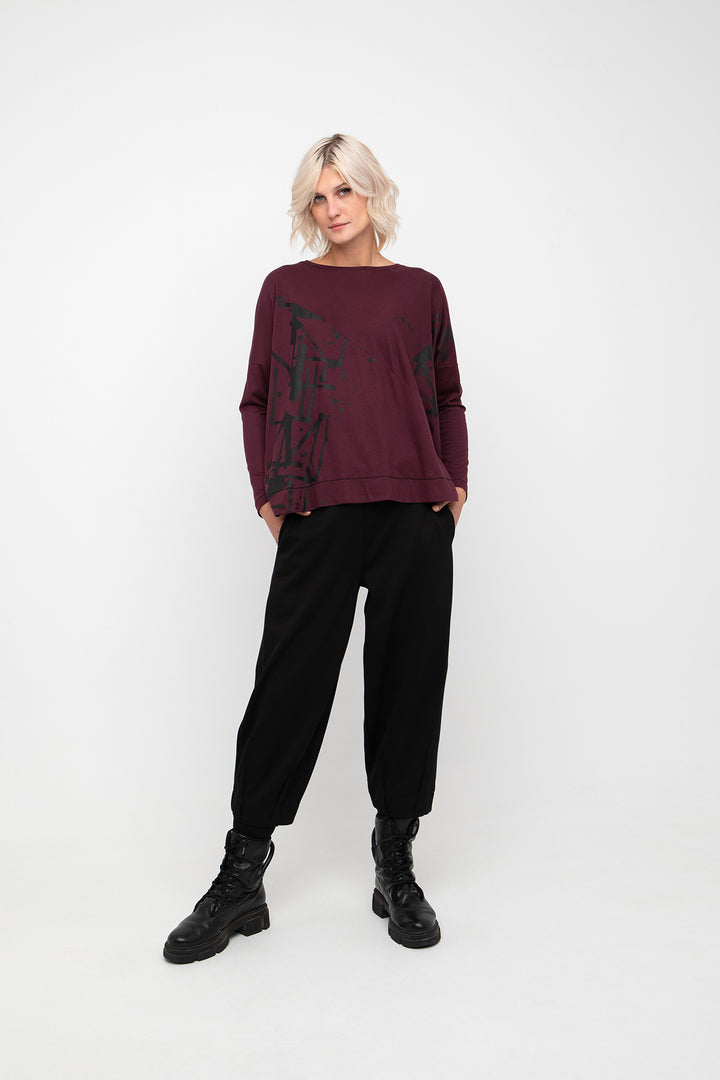 Ozai N Ku Port Tee, Burgundy