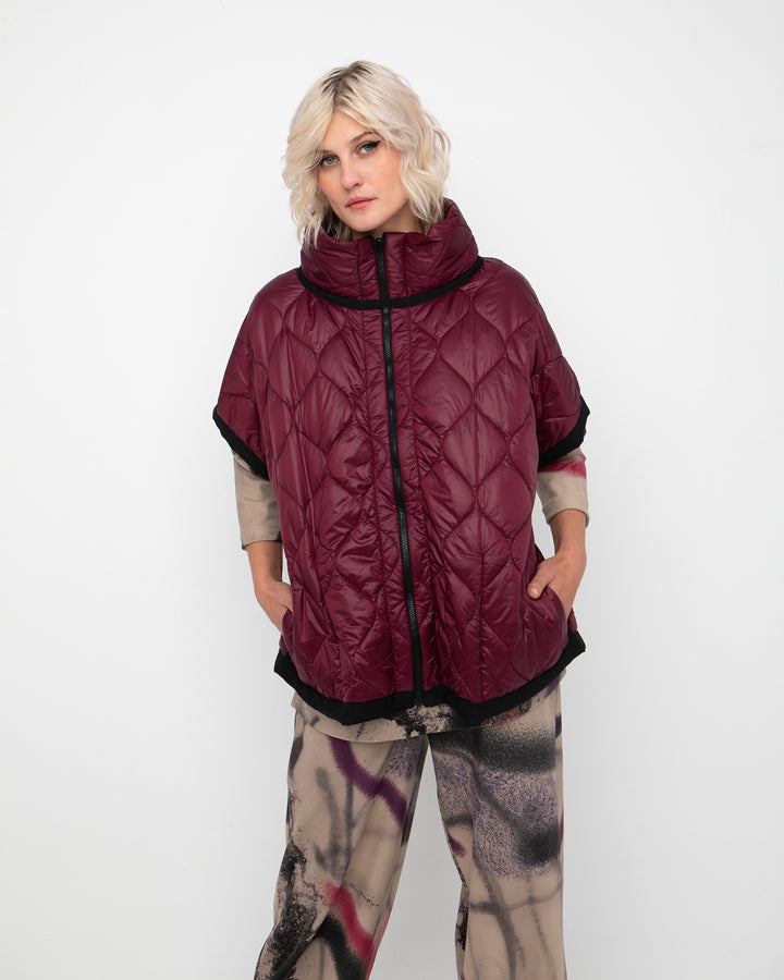 Ozai N Ku Dione Cinch Reversible Vest, Burgundy