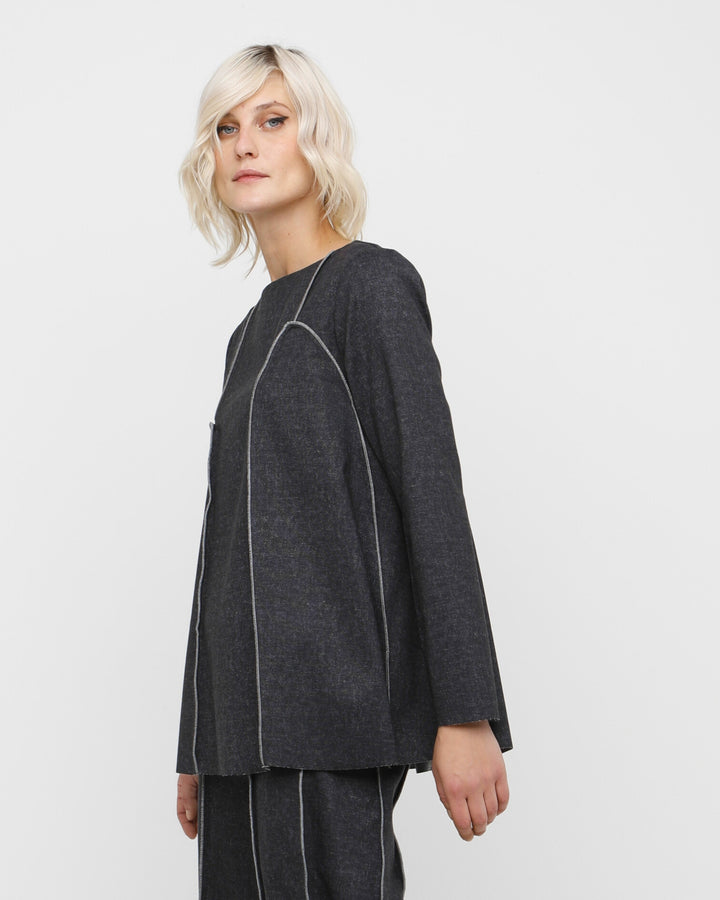 Ozai N Ku Achlys Top, Black Denim