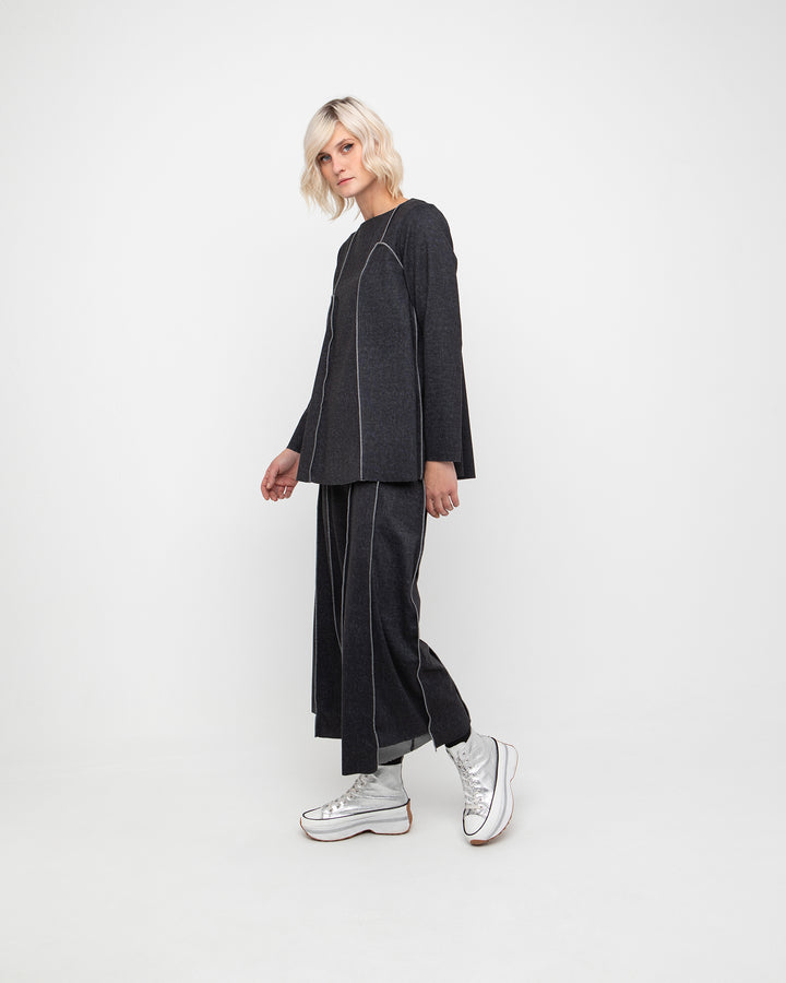 Ozai N Ku Erebus Wide Trouser, Black Denim