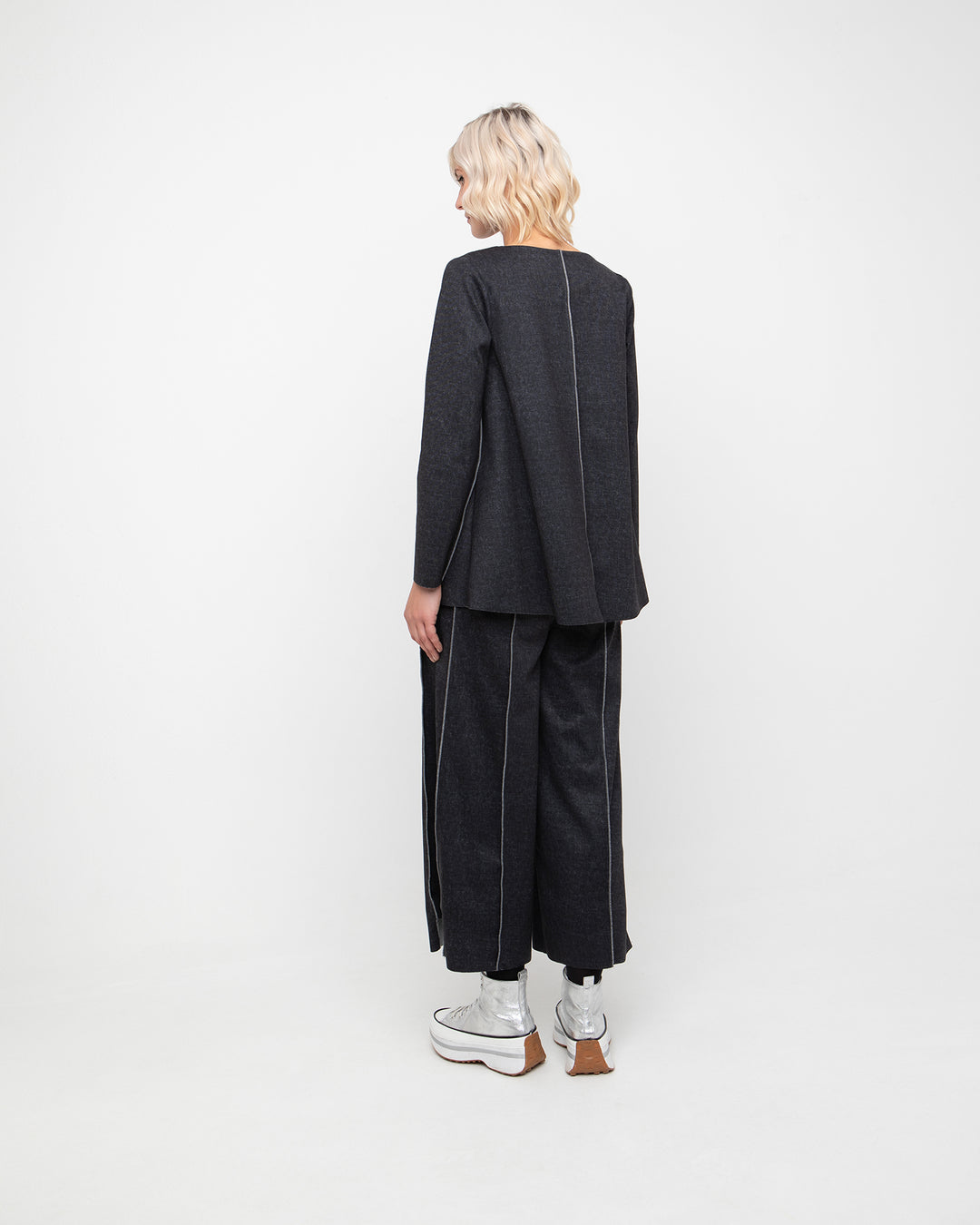 Ozai N Ku Erebus Wide Trouser, Black Denim