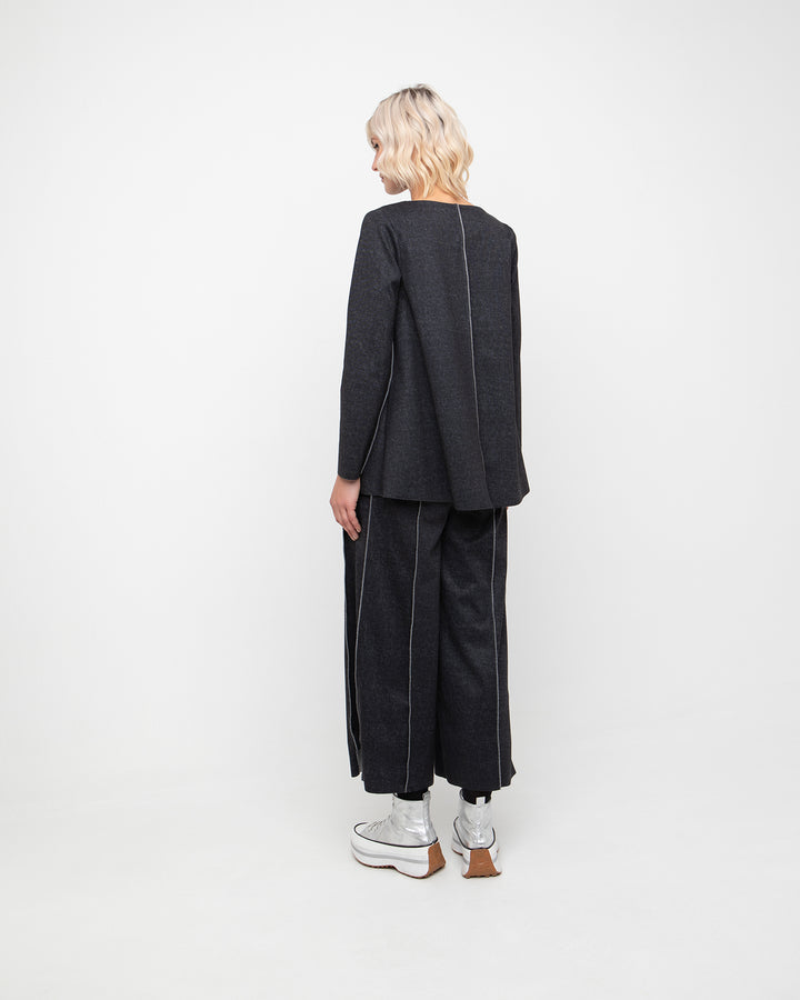 Ozai N Ku Erebus Wide Trouser, Black Denim