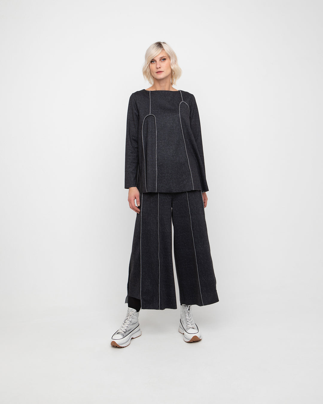 Ozai N Ku Erebus Wide Trouser, Black Denim