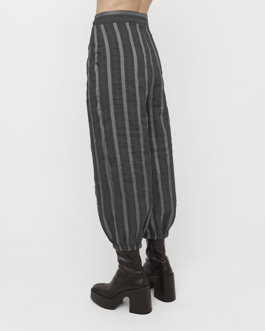 Ozai N Ku Noctra Lantern Trouser, Black Stripes