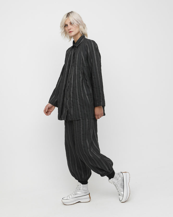 Ozai N Ku Khaos Shirt, Black Stripes