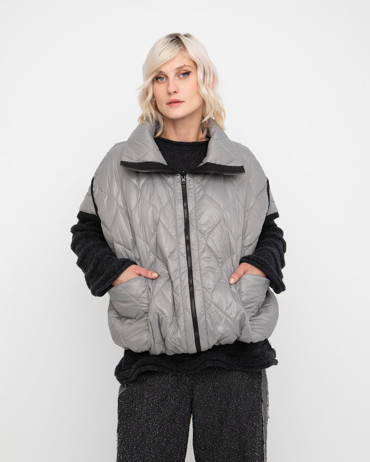 Ozai N Ku Chasm Bubble Reversible Vest, Grey