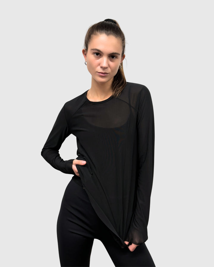 Ozai N Ku Versa Mesh Top, Black