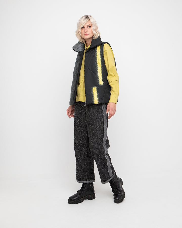 Ozai N Ku Umbra Textured Trouser, Grey Denim