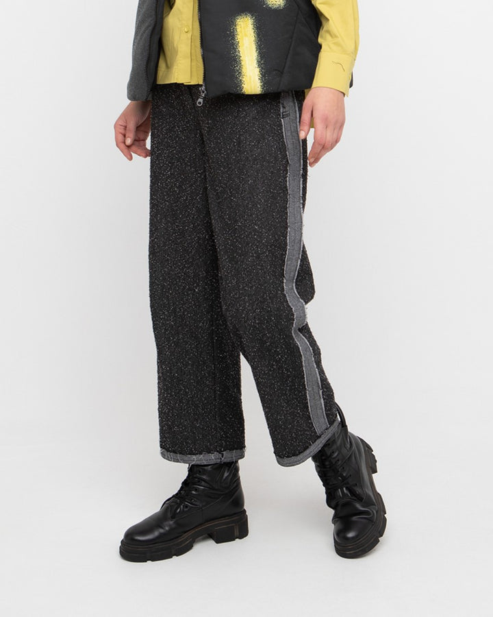 Ozai N Ku Umbra Textured Trouser, Grey Denim