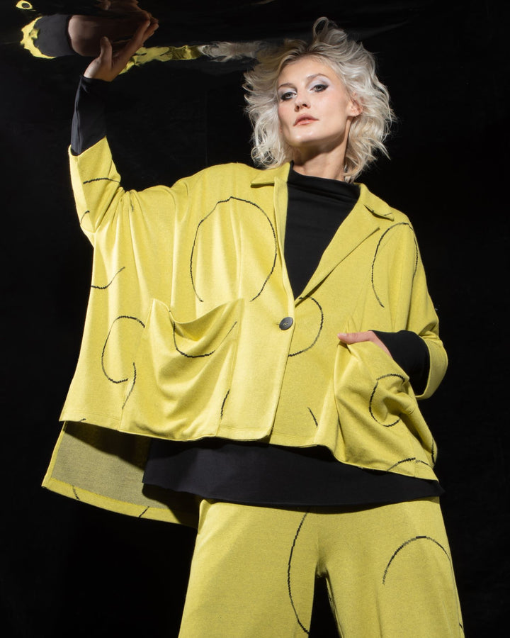 Ozai N Ku Ilios Oversized Cardigan, Lemon