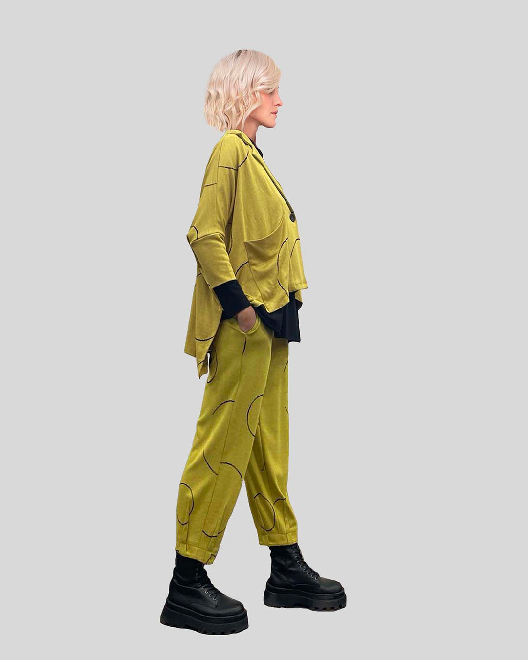 Ozai N Ku Ilios Oversized Cardigan, Lemon