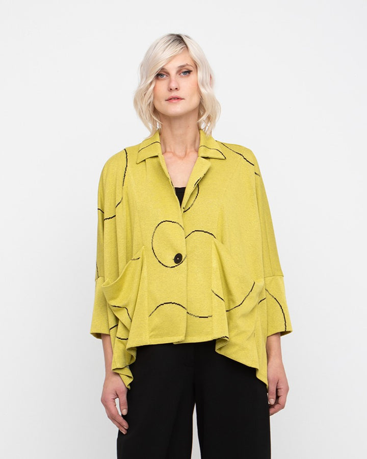 Ozai N Ku Ilios Oversized Cardigan, Lemon