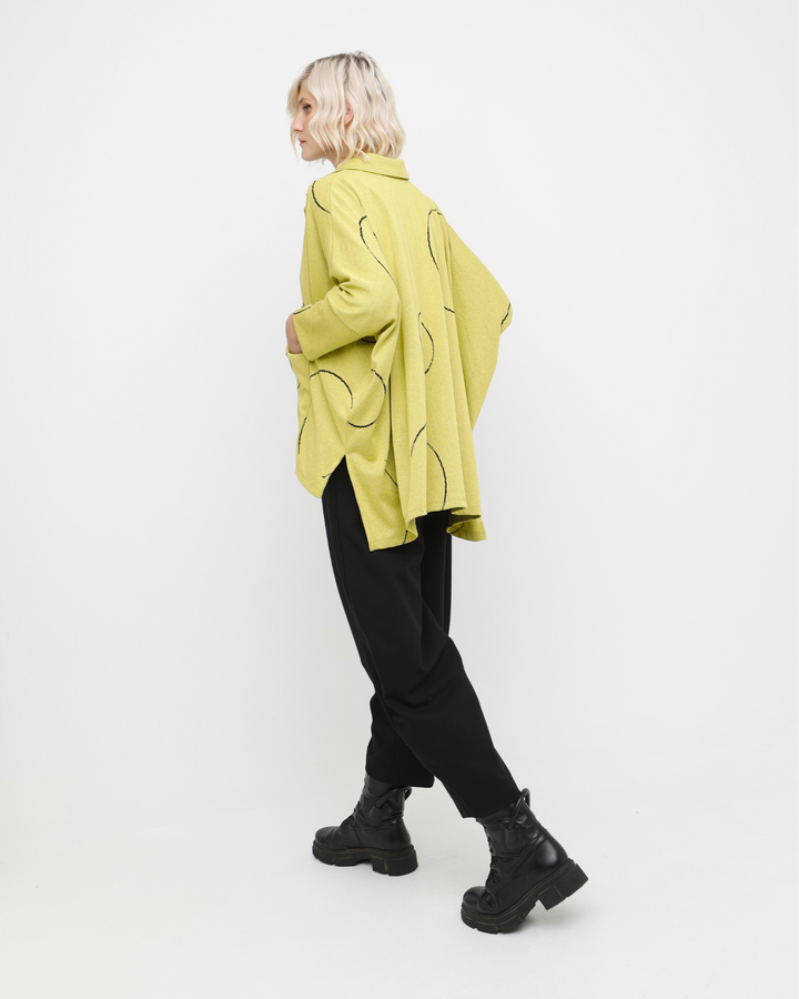 Ozai N Ku Ilios Oversized Cardigan, Lemon