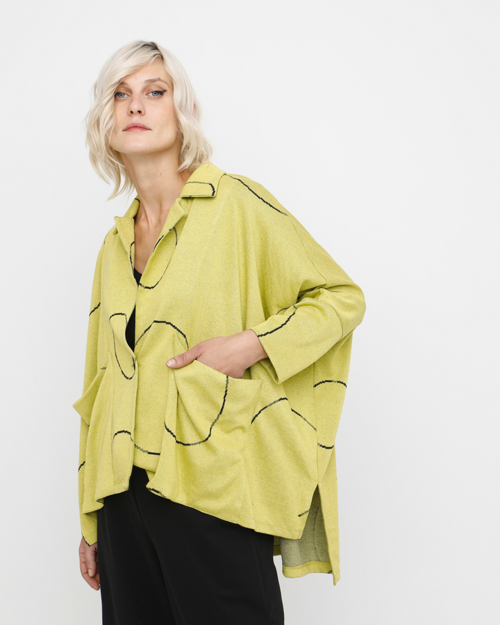 Ozai N Ku Ilios Oversized Cardigan, Lemon