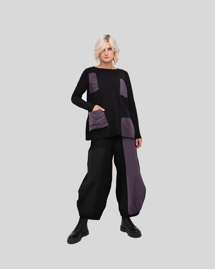 Ozai N Ku Gamma Lantern Pant, Block Grape