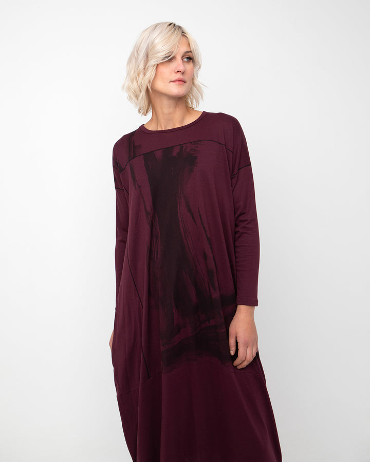 Ozai N Ku Elixir Tee Dress, Burgundy