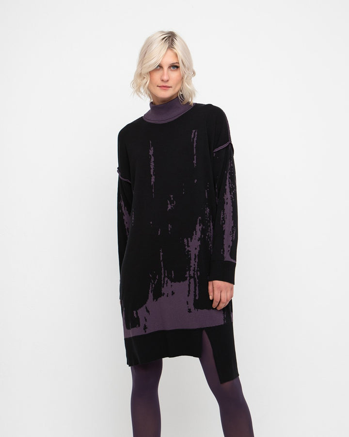 Ozai N Ku Eyvos Reversible Sweater Dress, Grape