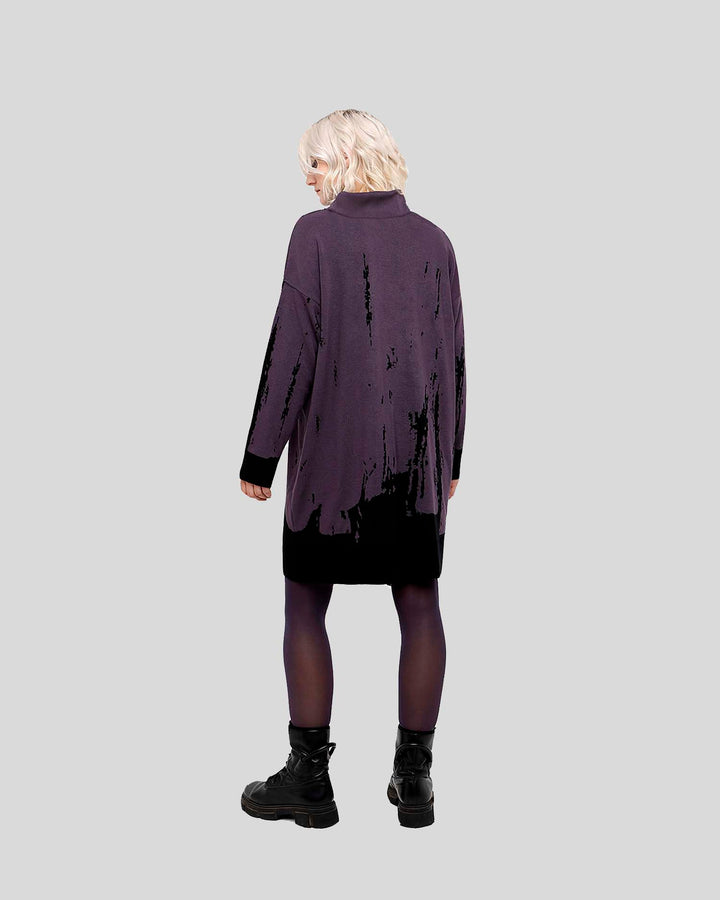 Ozai N Ku Eyvos Reversible Sweater Dress, Grape
