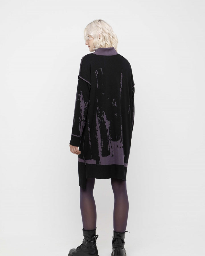 Ozai N Ku Eyvos Reversible Sweater Dress, Grape