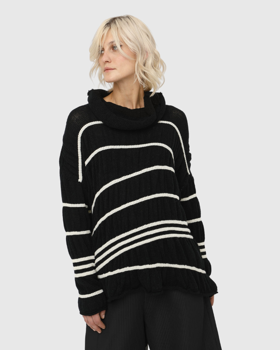 Ozai N Ku Flare Sweater, Stripes