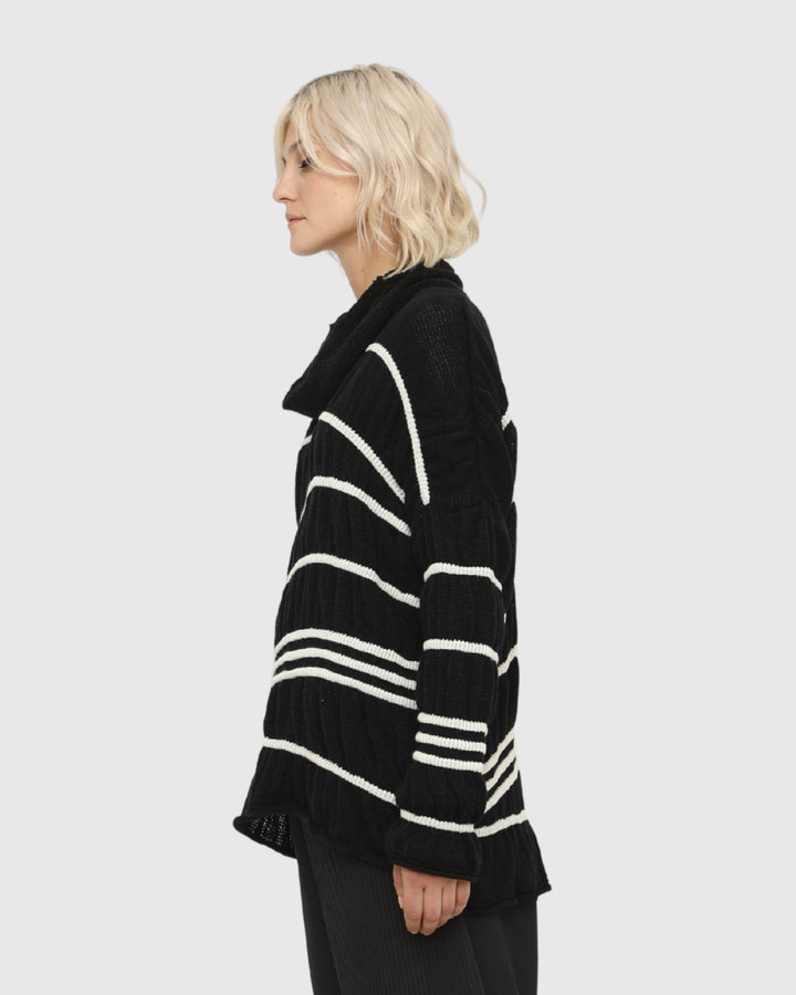 Ozai N Ku Flare Sweater, Stripes
