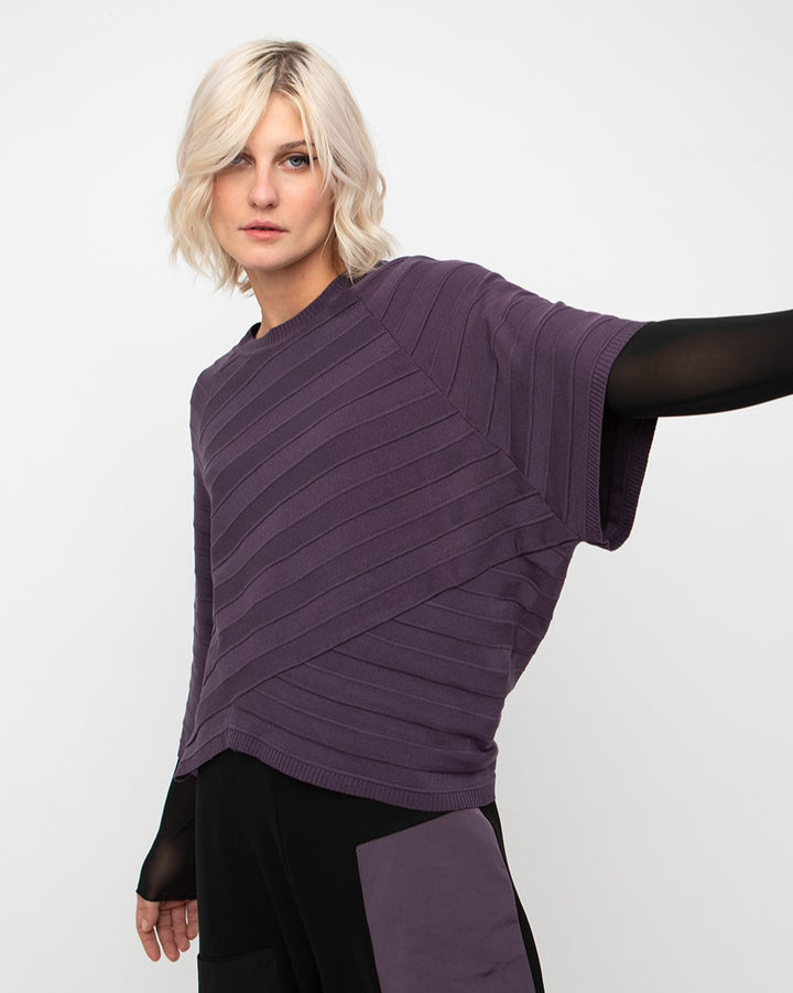 Ozai N Ku Amyth Cropped Sweater, Grape