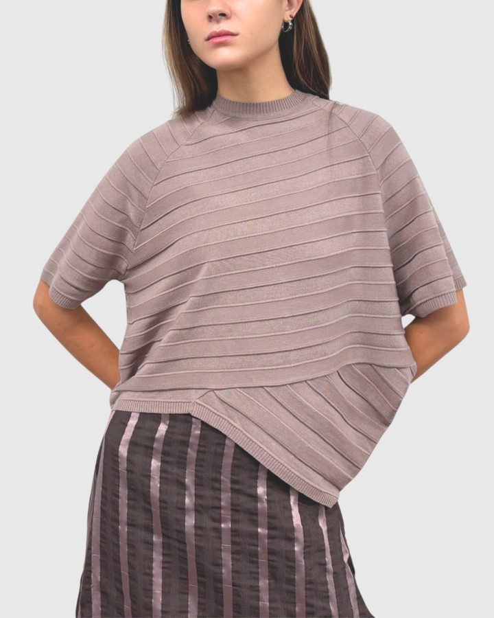 Ozai N Ku Quartz Cropped Sweater, Pink