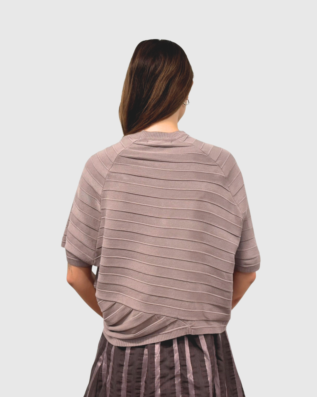 Ozai N Ku Quartz Cropped Sweater, Pink