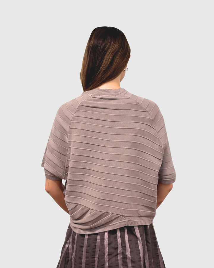 Ozai N Ku Quartz Cropped Sweater, Pink