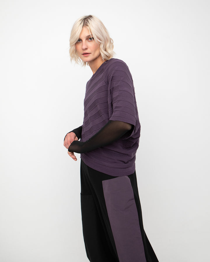 Ozai N Ku Amyth Cropped Sweater, Grape