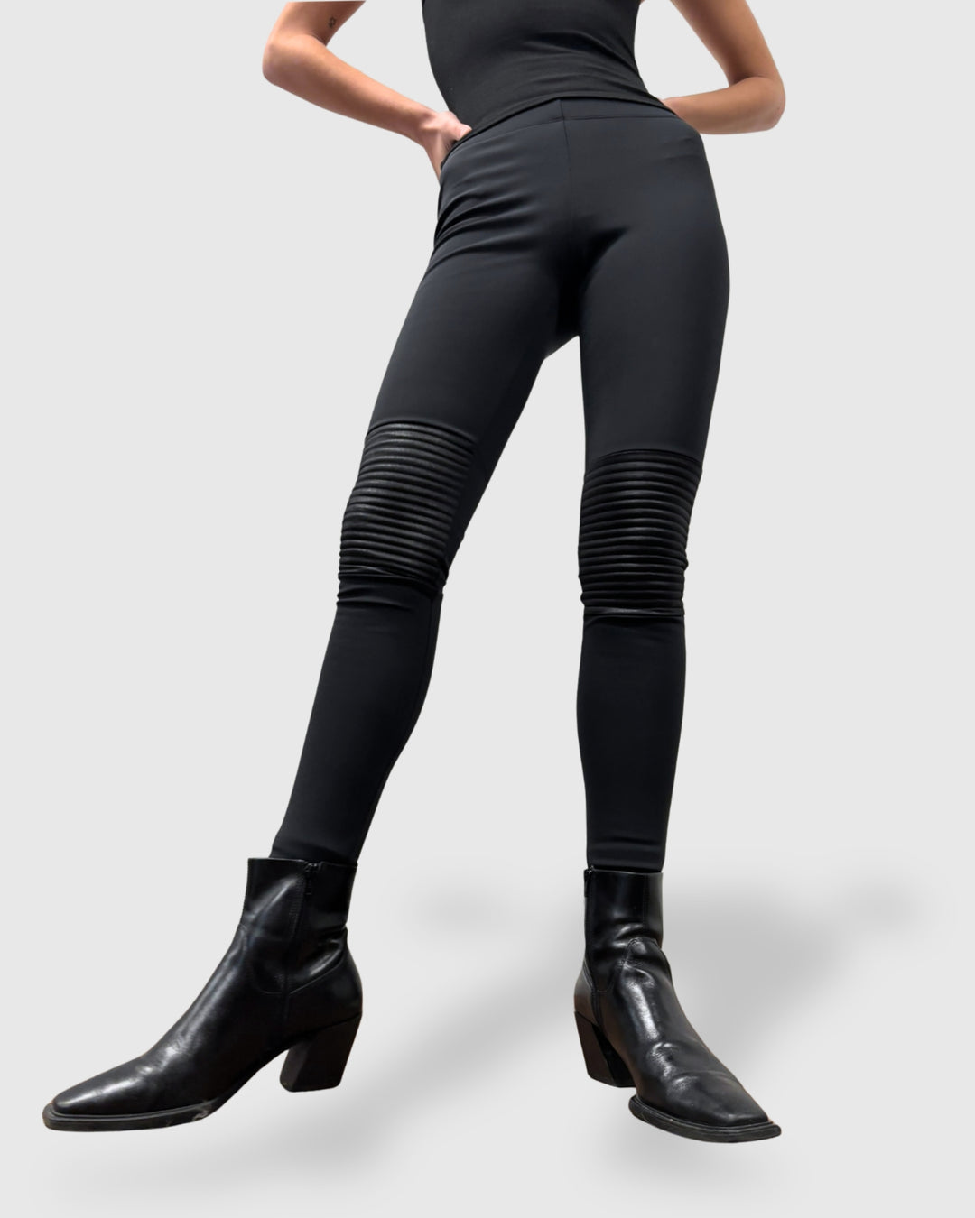 Ozai N Ku Zena Moto Leggings, Black