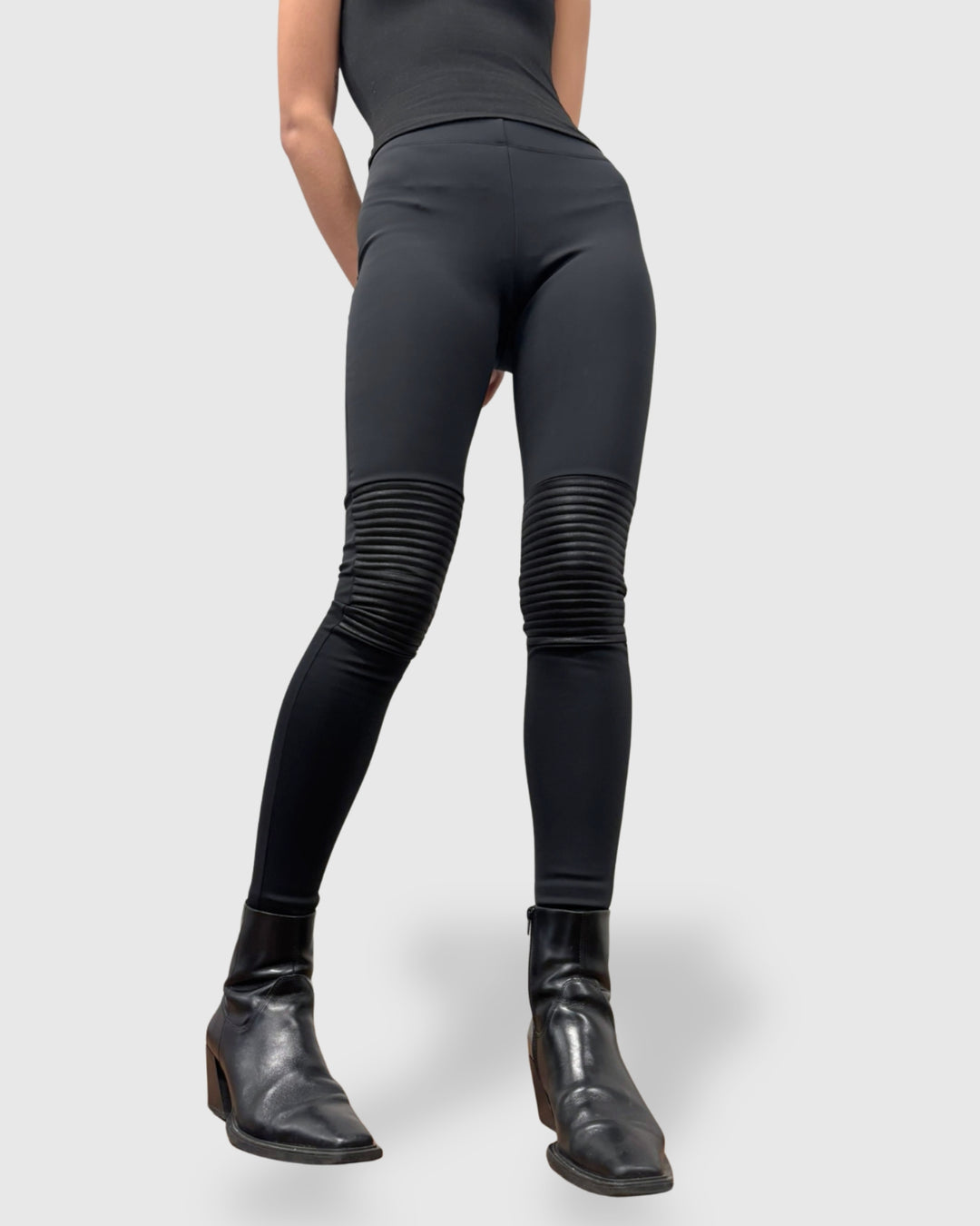 Ozai N Ku Zena Moto Leggings, Black
