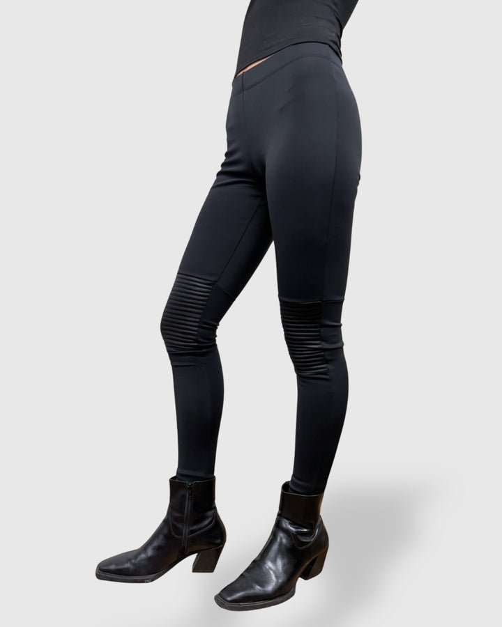 Ozai N Ku Zena Moto Leggings, Black