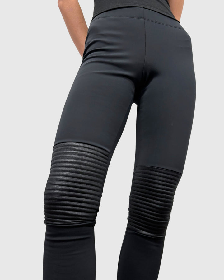 Ozai N Ku Zena Moto Leggings, Black