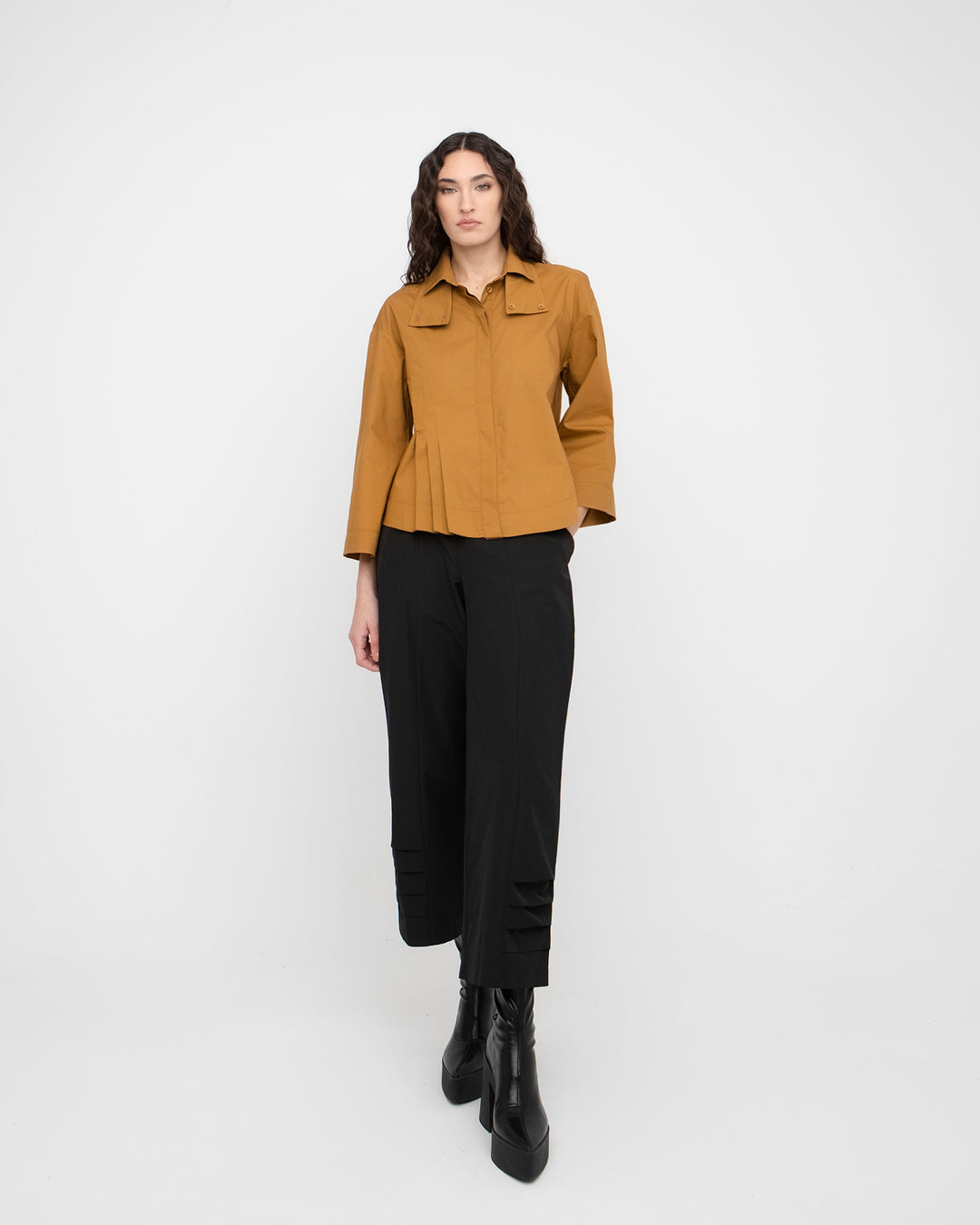 Ozai N Ku Interrupted Shirt, Mustard