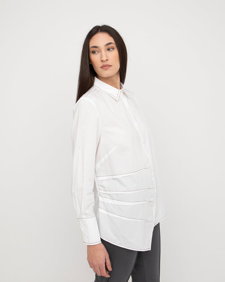 Ozai N Ku Oblique Shirt, White