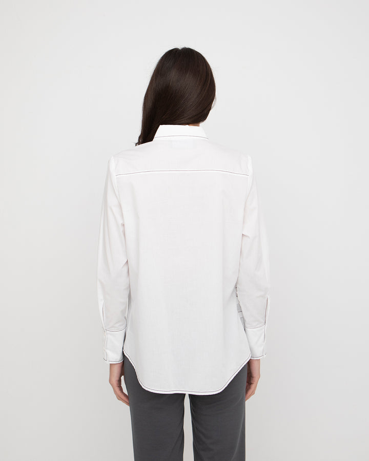 Ozai N Ku Oblique Shirt, White