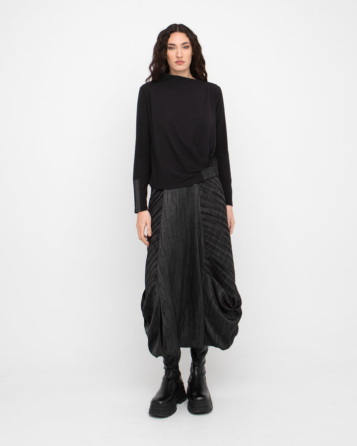 Ozai N Ku Cascading Skirt, Black