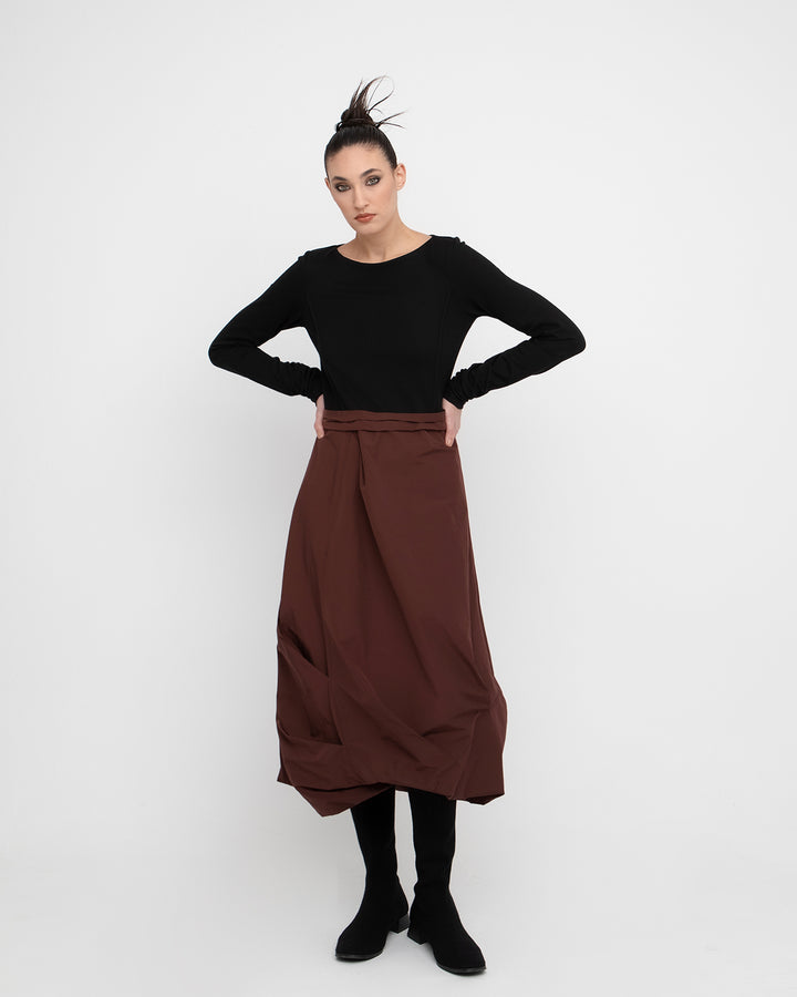 Ozai N Ku Threshold Dress, Black/Umber