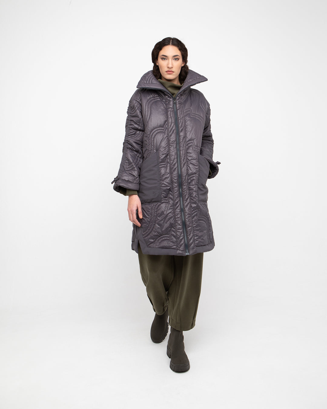 Ozai N Ku Pixel Puff Coat, Carbon