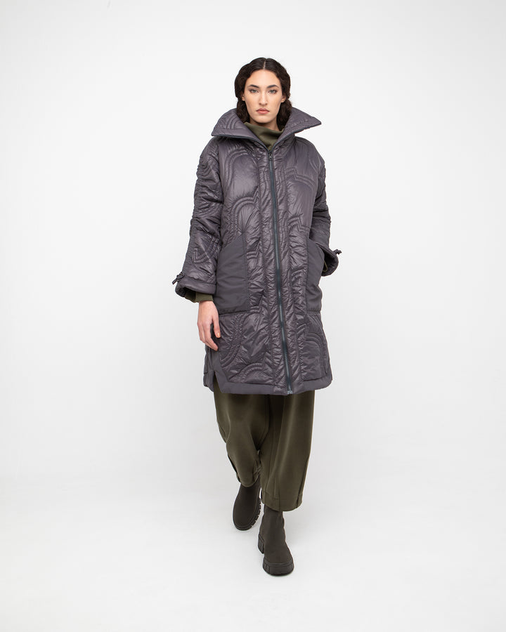 Ozai N Ku Pixel Puff Coat, Carbon