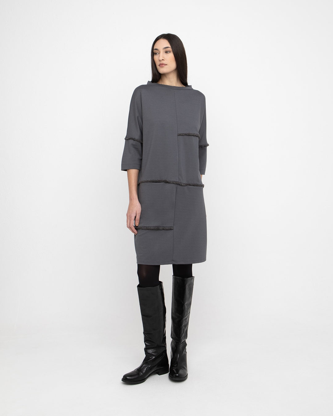 Ozai N Ku Isometric Dress, Grey