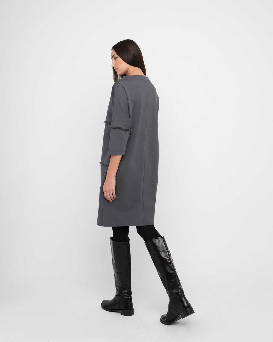 Ozai N Ku Isometric Dress, Grey